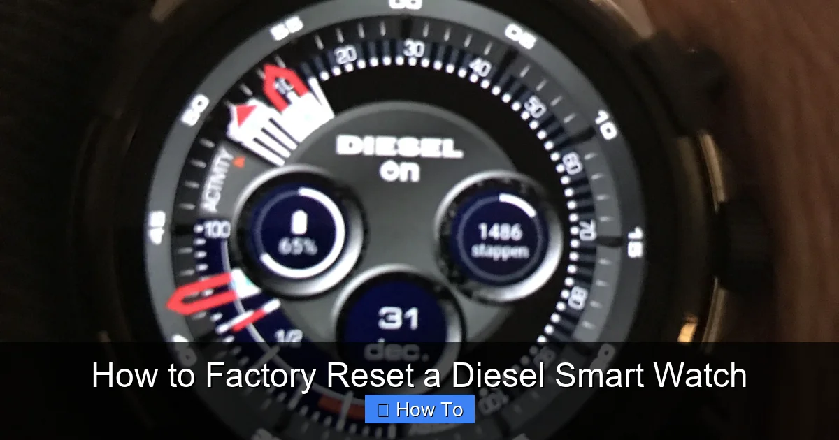 How to Factory Reset a Diesel Smart Watch