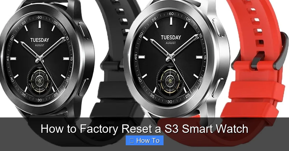 How to Factory Reset a S3 Smart Watch