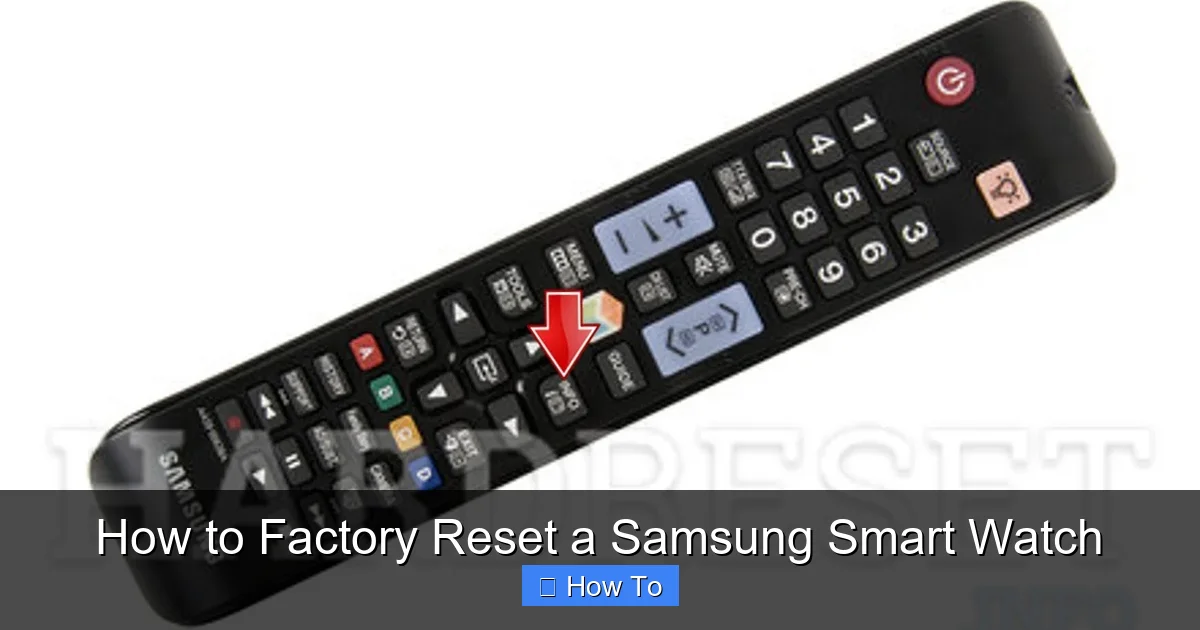 How to Factory Reset a Samsung Smart Watch