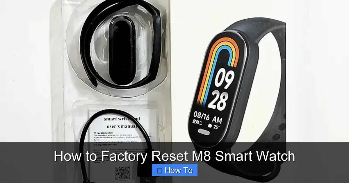 How to Factory Reset M8 Smart Watch