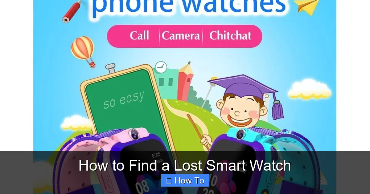How to Find a Lost Smart Watch