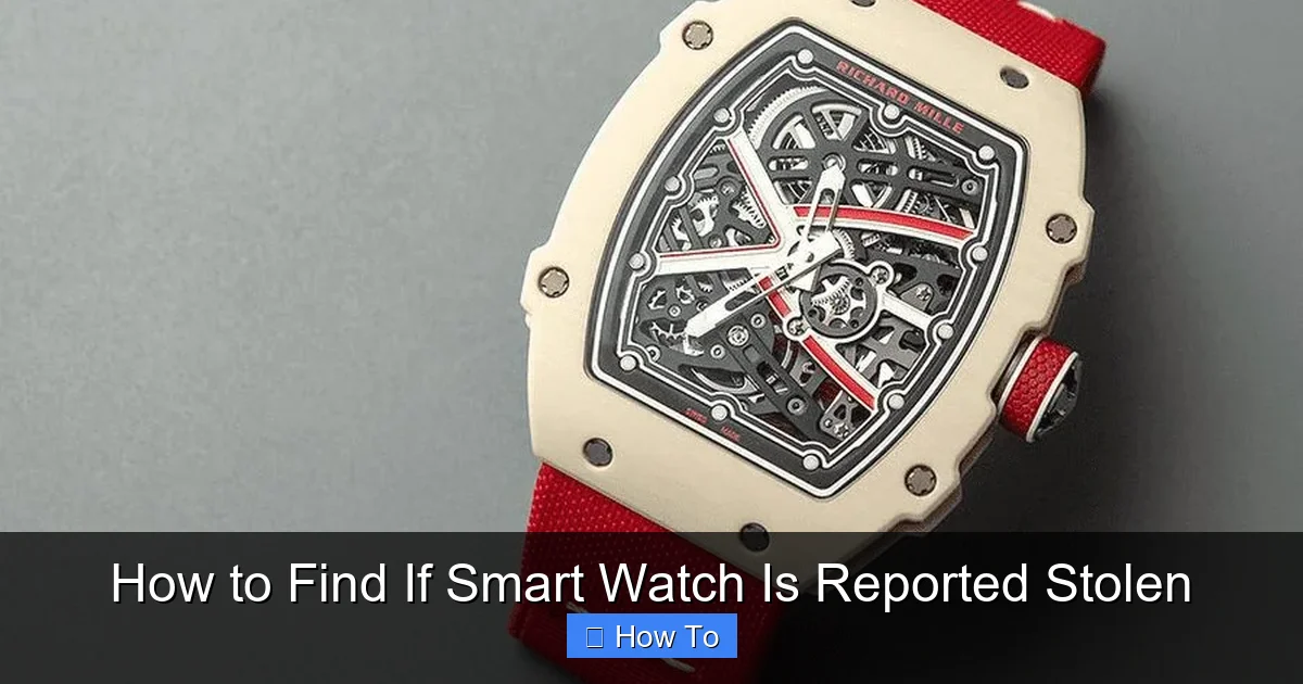 How to Find If Smart Watch Is Reported Stolen