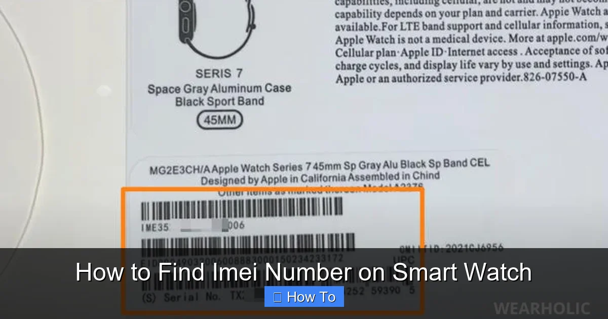 How to Find Imei Number on Smart Watch