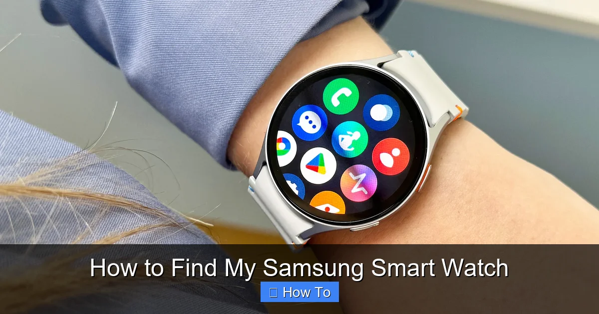 How to Find My Samsung Smart Watch