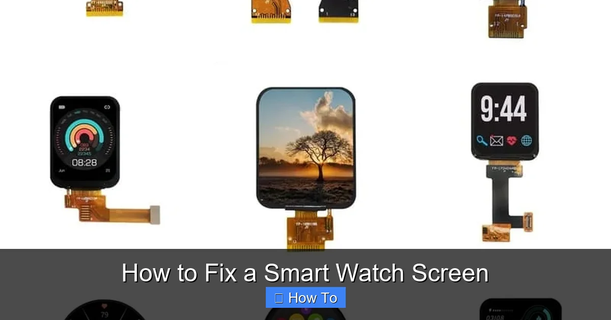 How to Fix a Smart Watch Screen