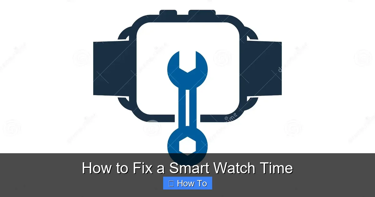 How to Fix a Smart Watch Time