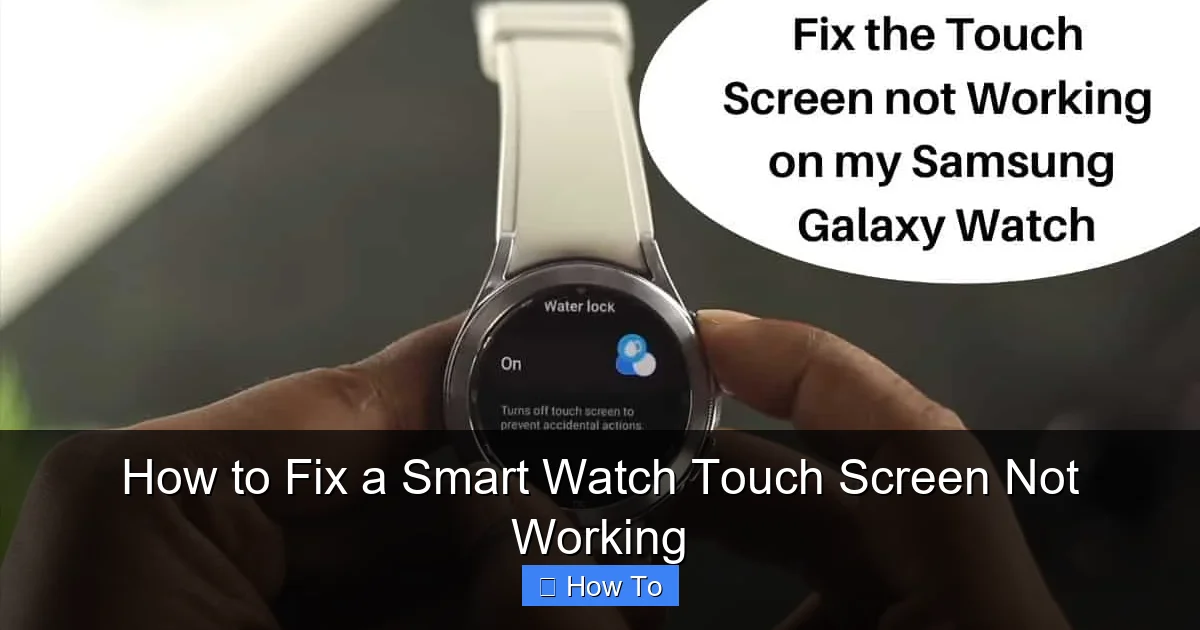 How to Fix a Smart Watch Touch Screen Not Working