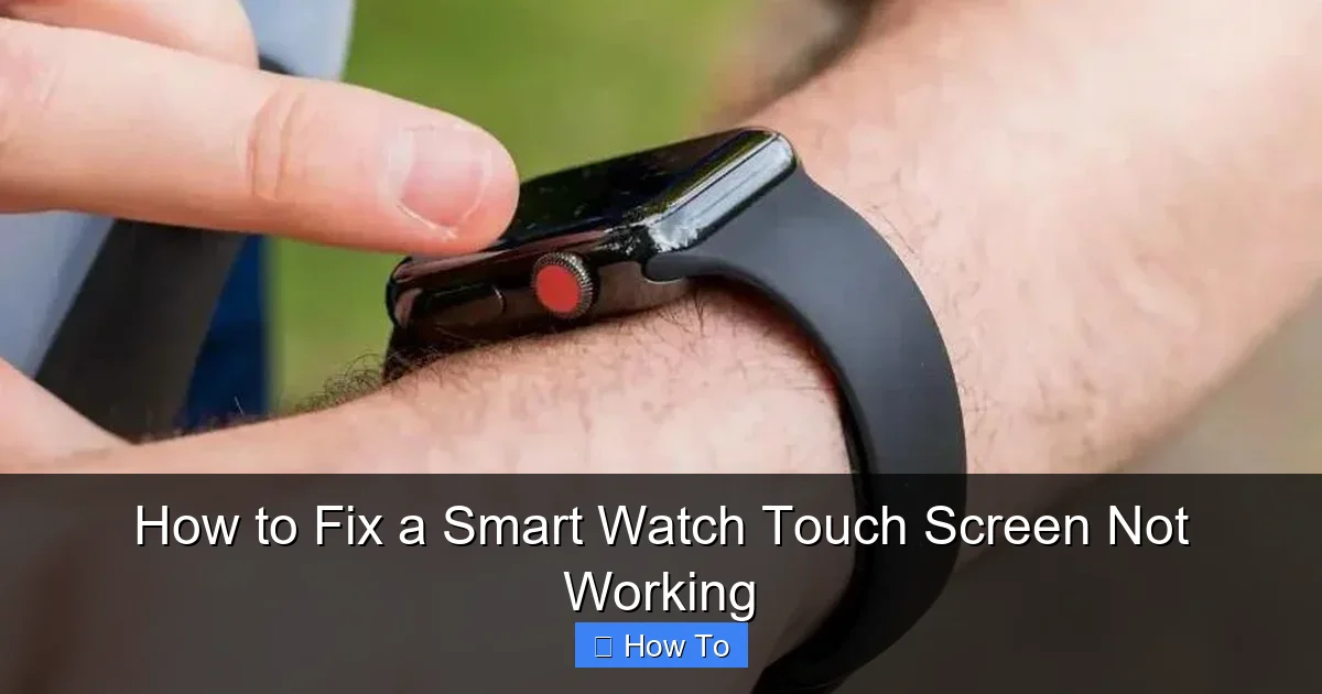How to Fix a Smart Watch Touch Screen Not Working