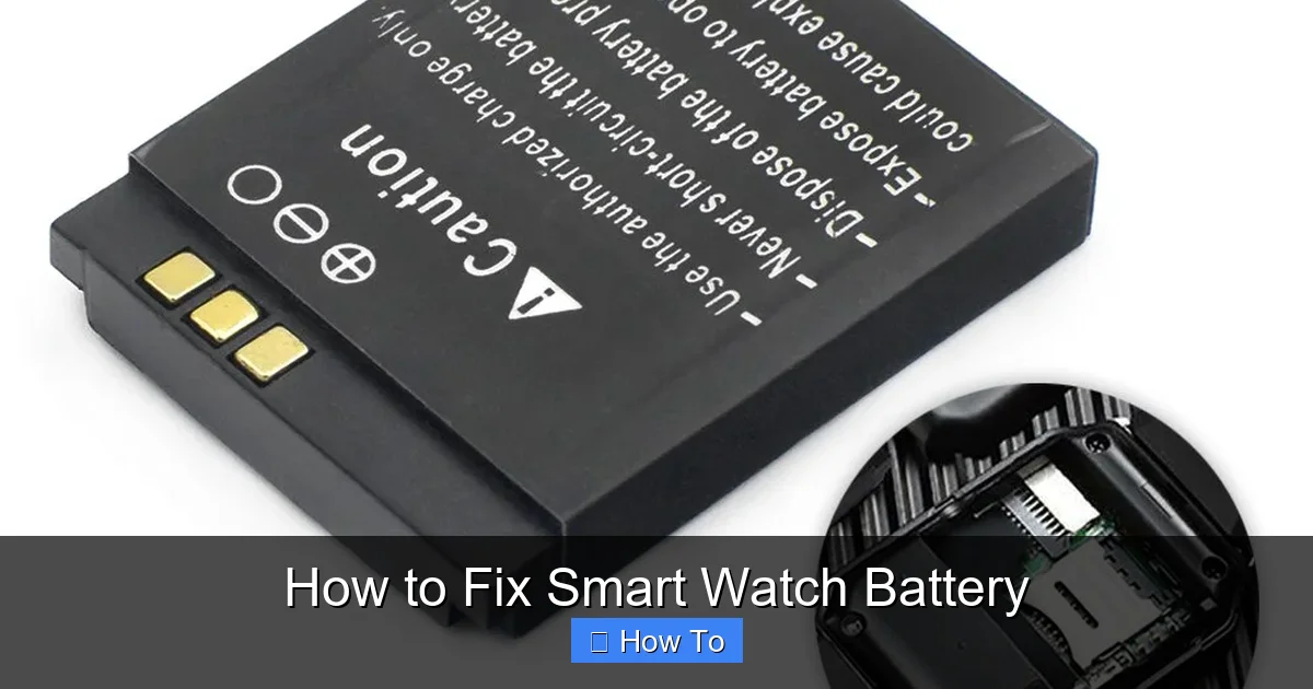 How to Fix Smart Watch Battery