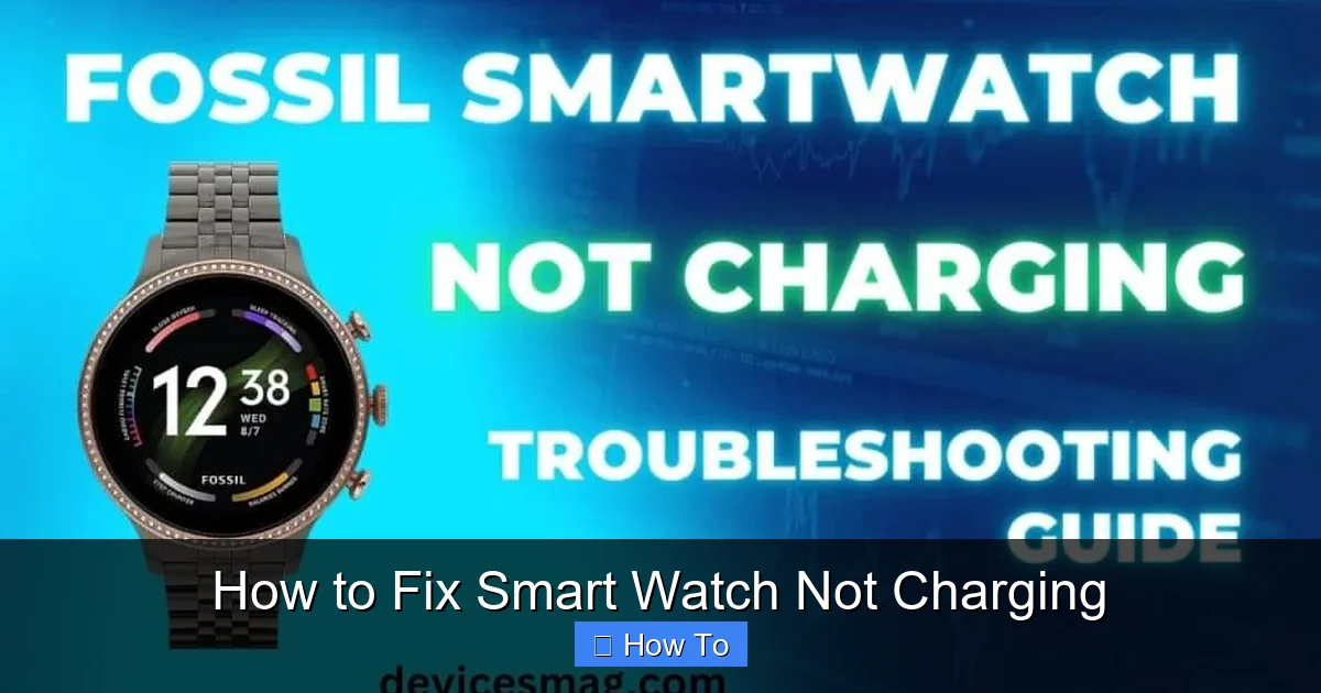 How to Fix Smart Watch Not Charging
