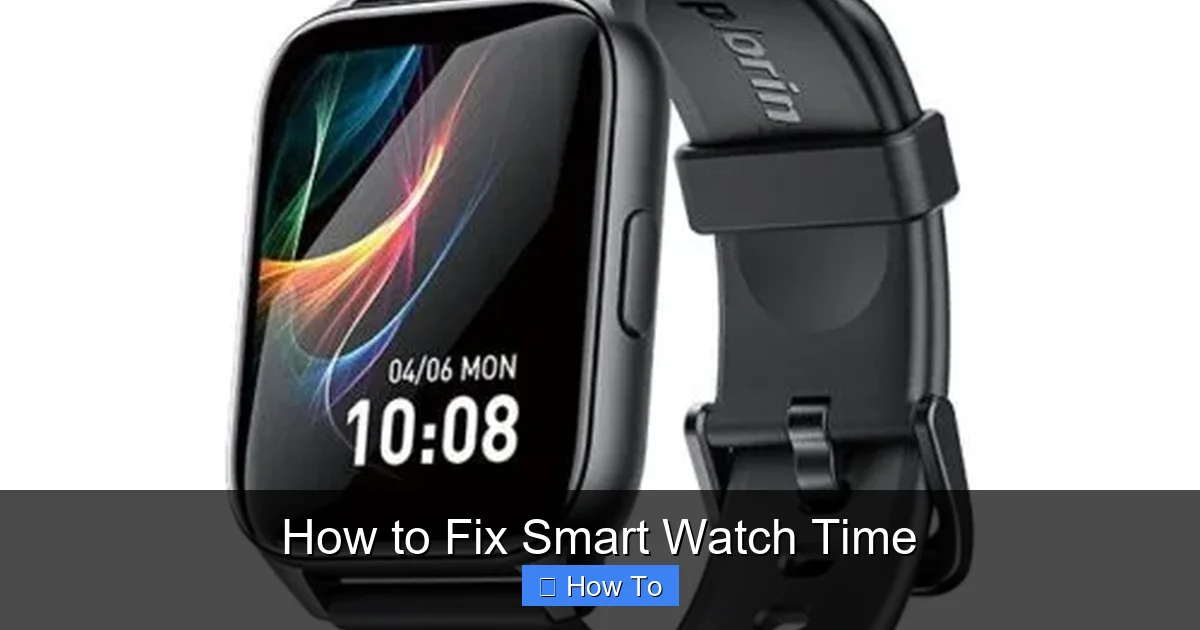 How to Fix Smart Watch Time