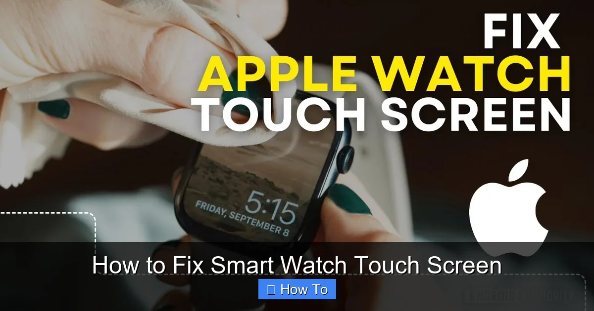 How to Fix Smart Watch Touch Screen