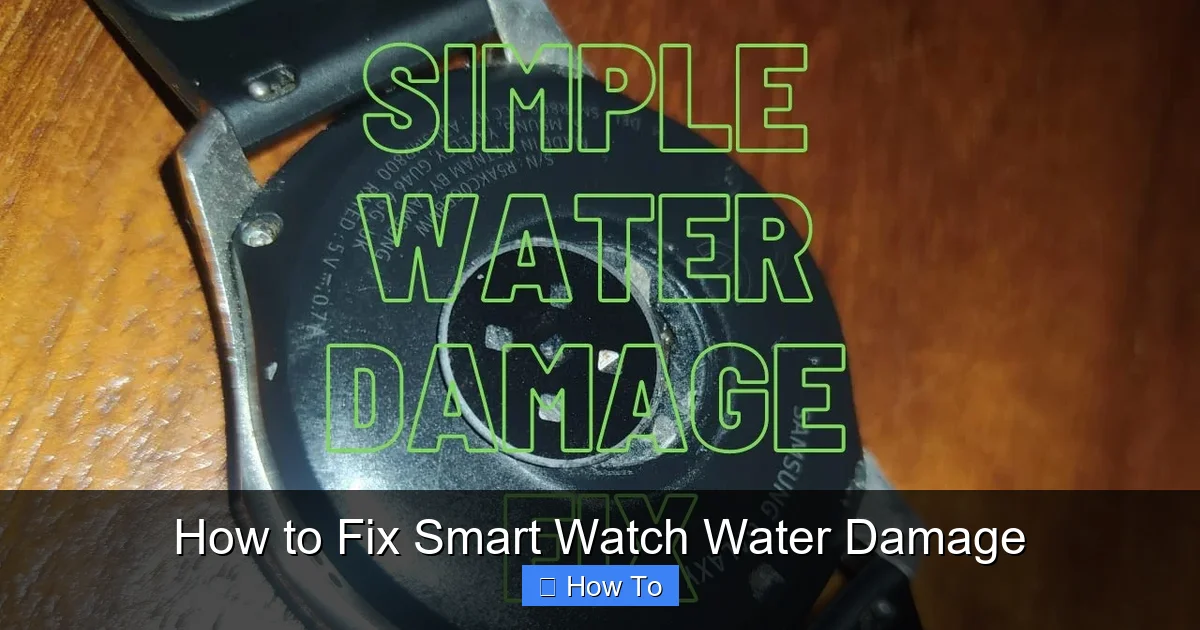 How to Fix Smart Watch Water Damage