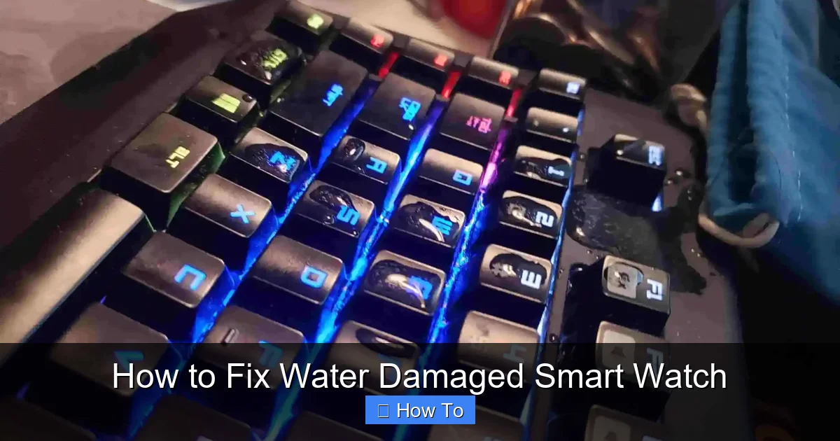 How to Fix Water Damaged Smart Watch