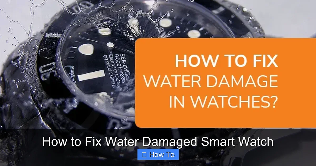 How to Fix Water Damaged Smart Watch