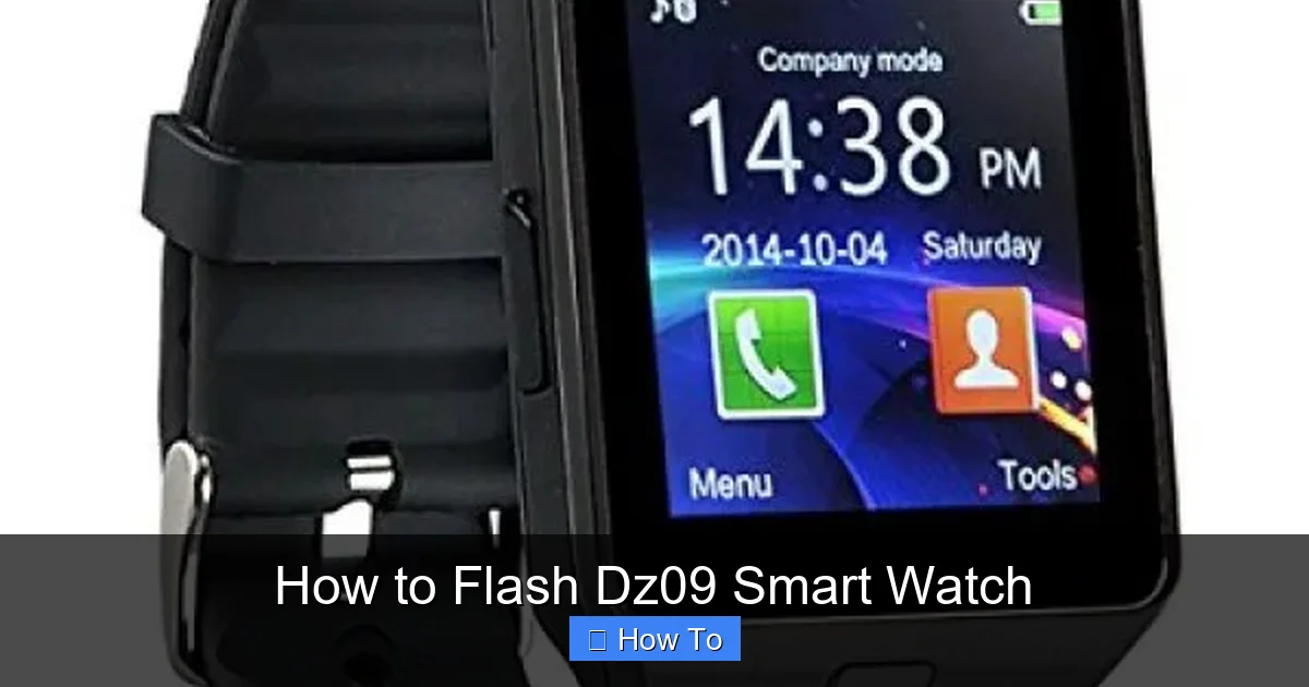 How to Flash Dz09 Smart Watch