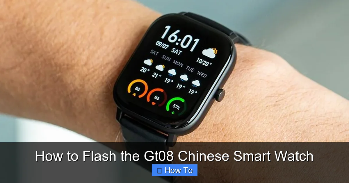 How to Flash the Gt08 Chinese Smart Watch