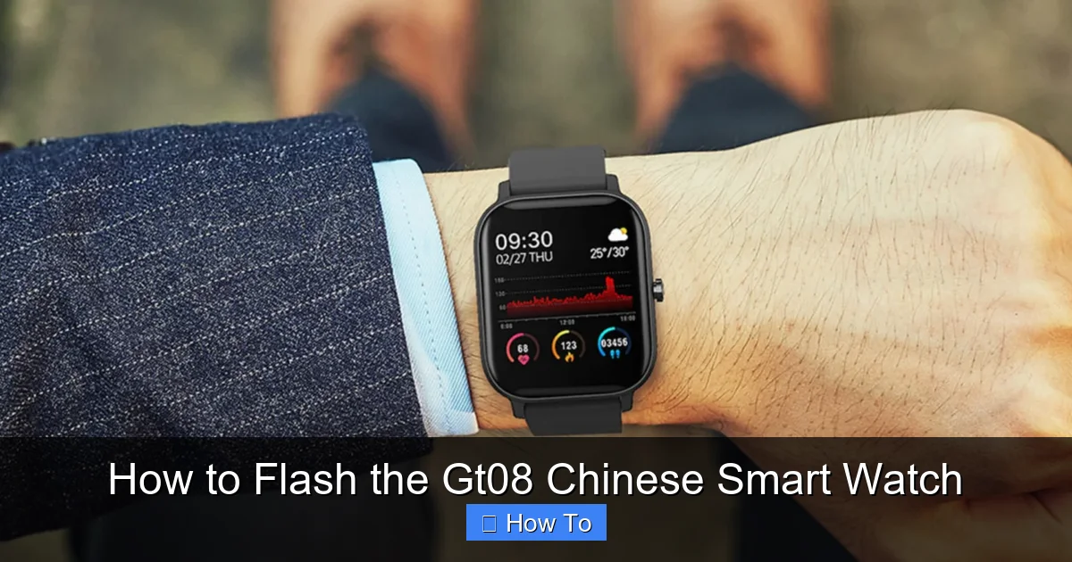 How to Flash the Gt08 Chinese Smart Watch