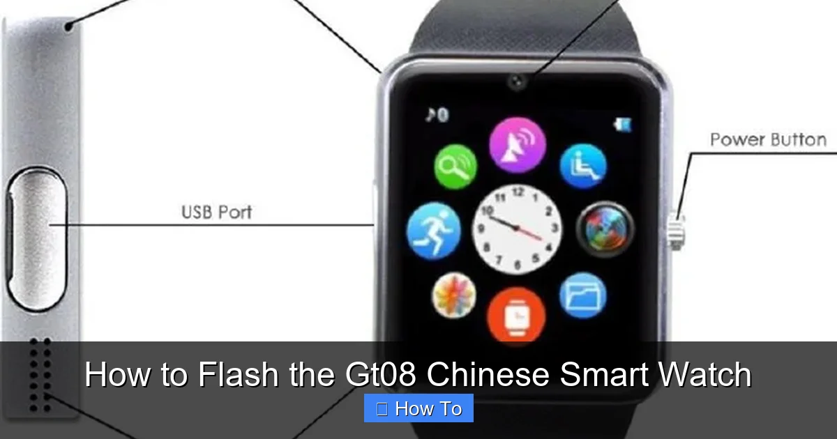 How to Flash the Gt08 Chinese Smart Watch