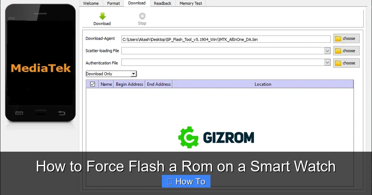 How to Force Flash a Rom on a Smart Watch