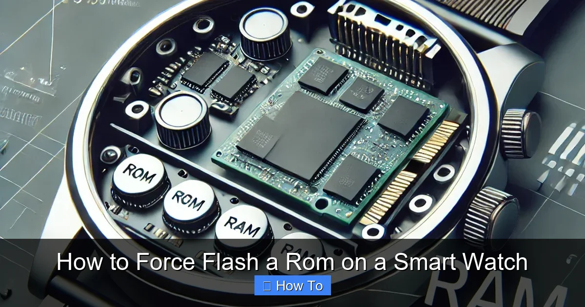 How to Force Flash a Rom on a Smart Watch