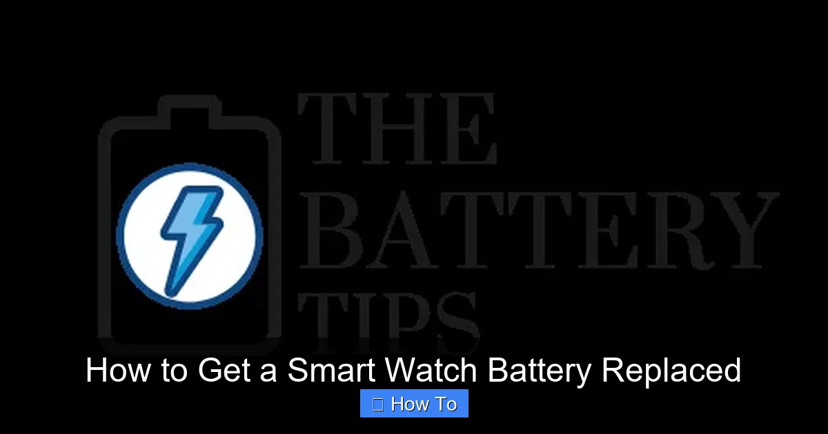 How to Get a Smart Watch Battery Replaced