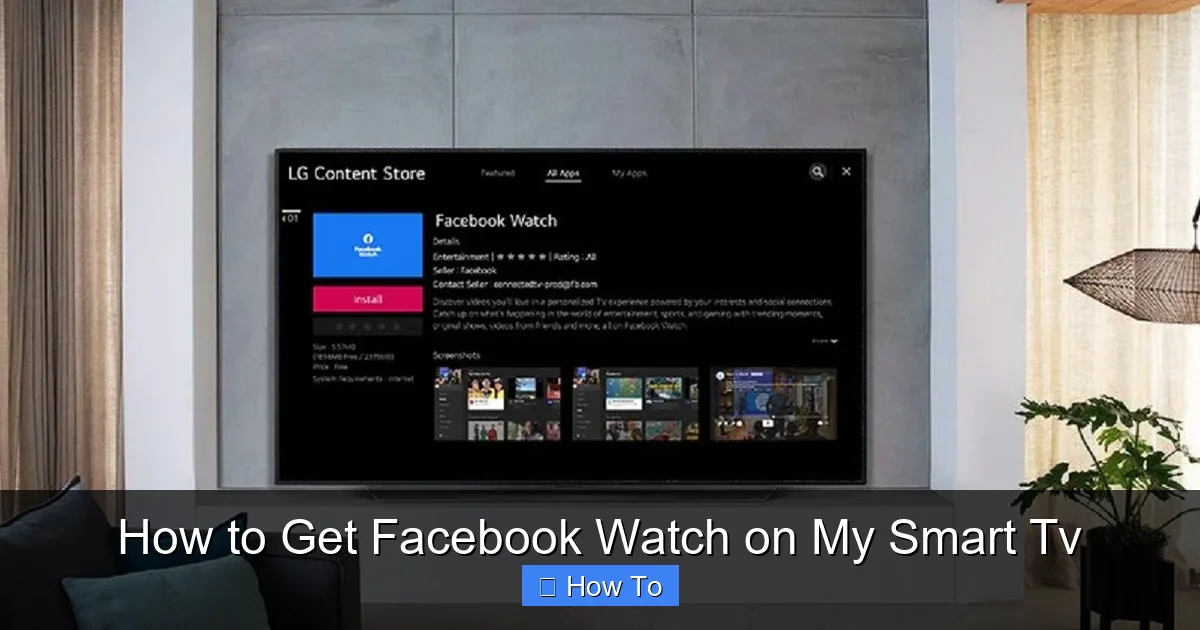 How to Get Facebook Watch on My Smart Tv