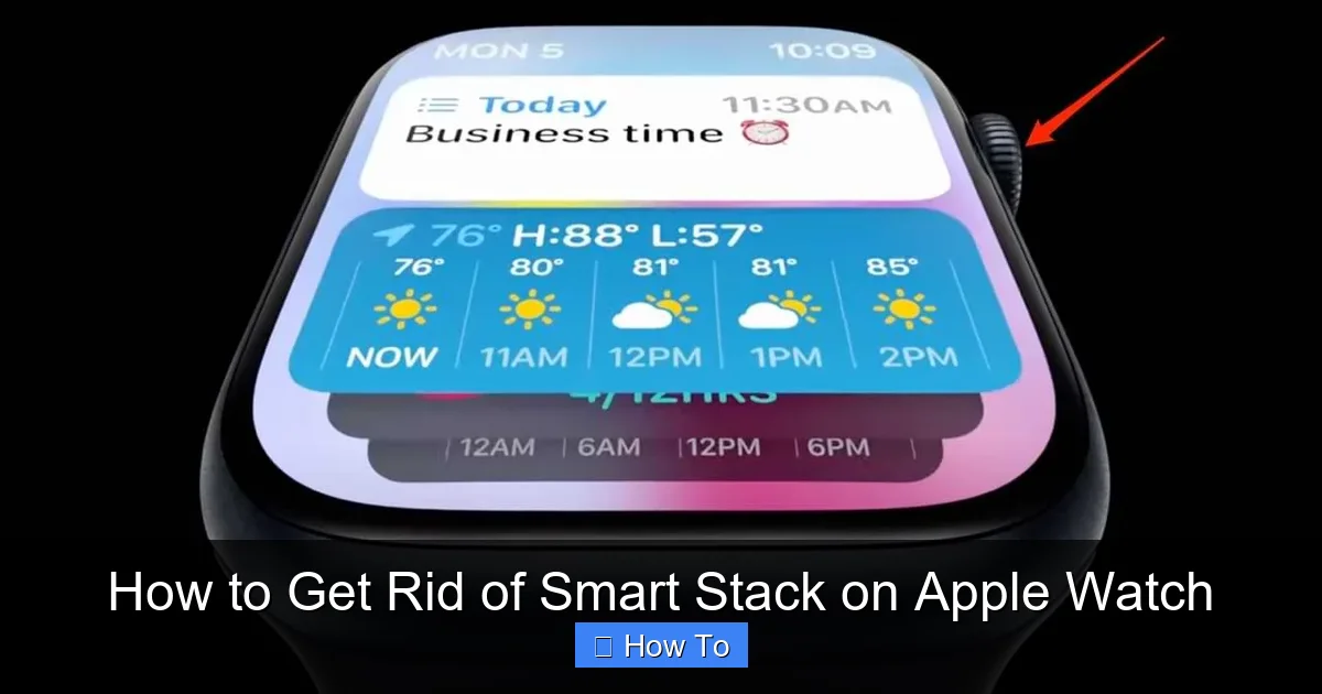 How to Get Rid of Smart Stack on Apple Watch