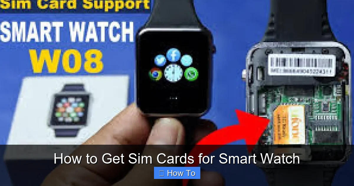 How to Get Sim Cards for Smart Watch