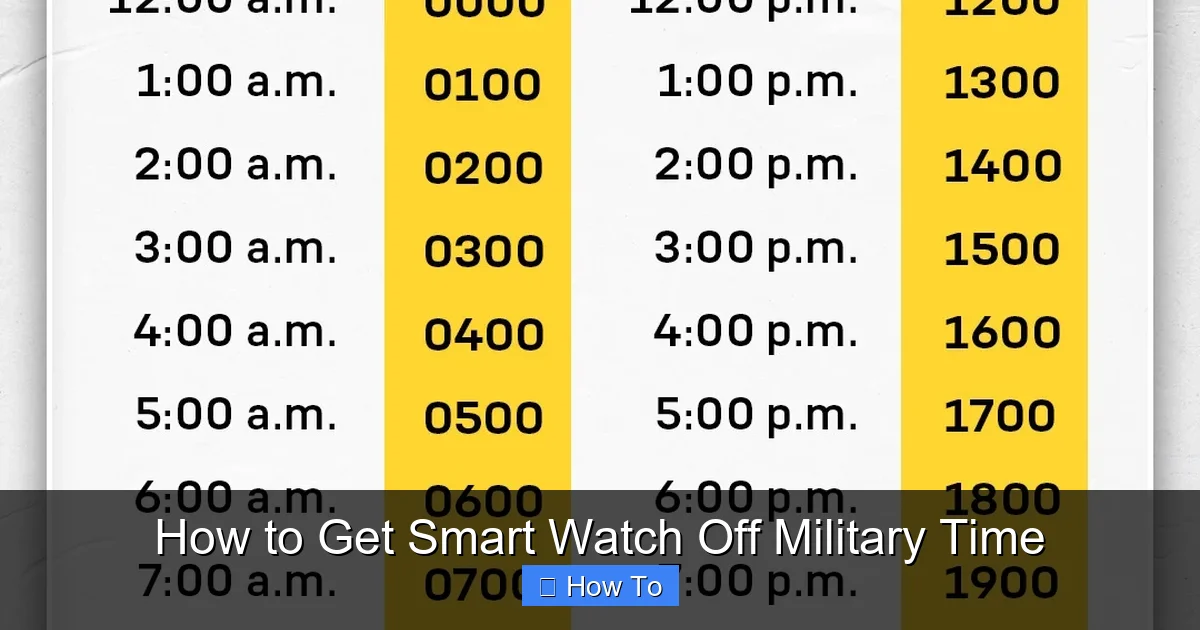 How to Get Smart Watch Off Military Time