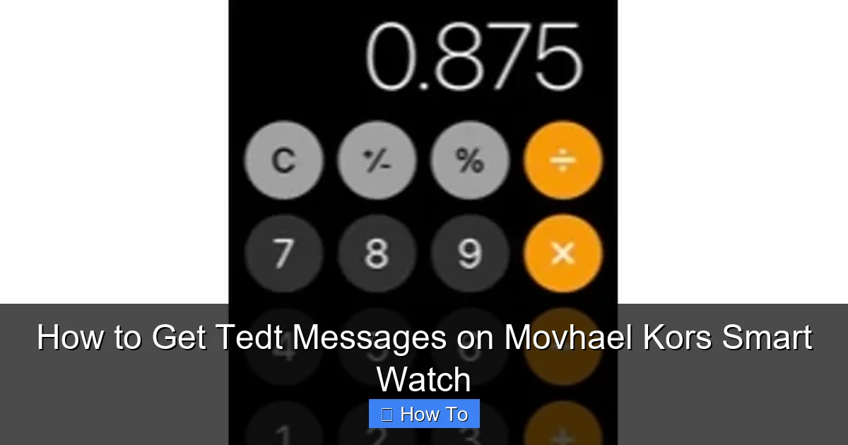 How to Get Tedt Messages on Movhael Kors Smart Watch