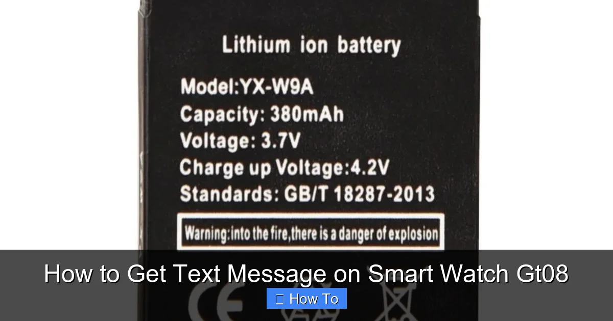 How to Get Text Message on Smart Watch Gt08
