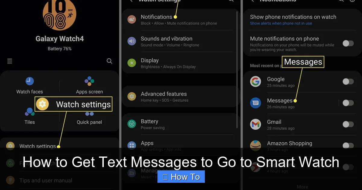 How to Get Text Messages to Go to Smart Watch