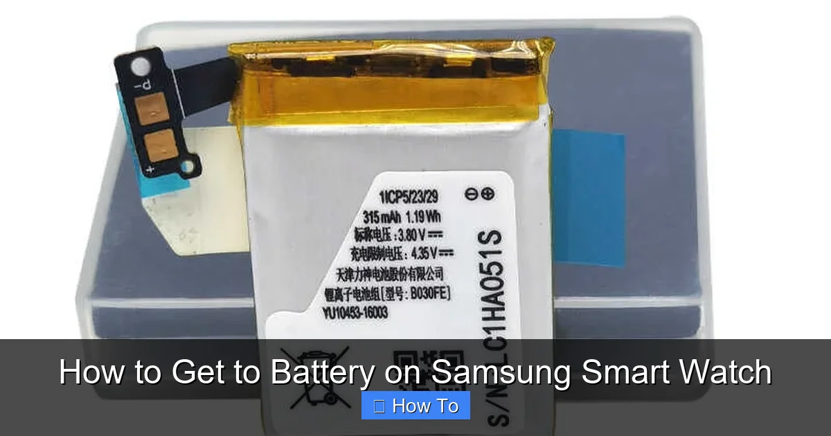 How to Get to Battery on Samsung Smart Watch