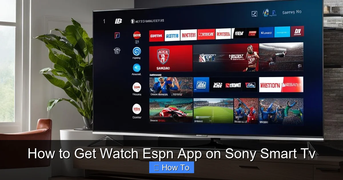 How to Get Watch Espn App on Sony Smart Tv
