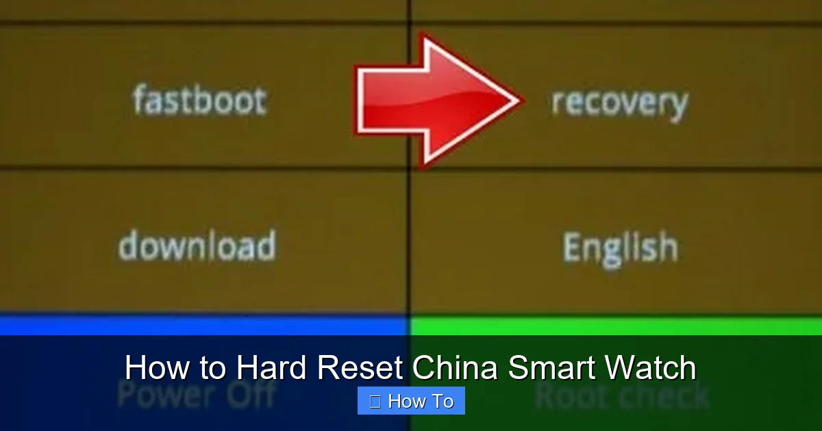 How to Hard Reset China Smart Watch