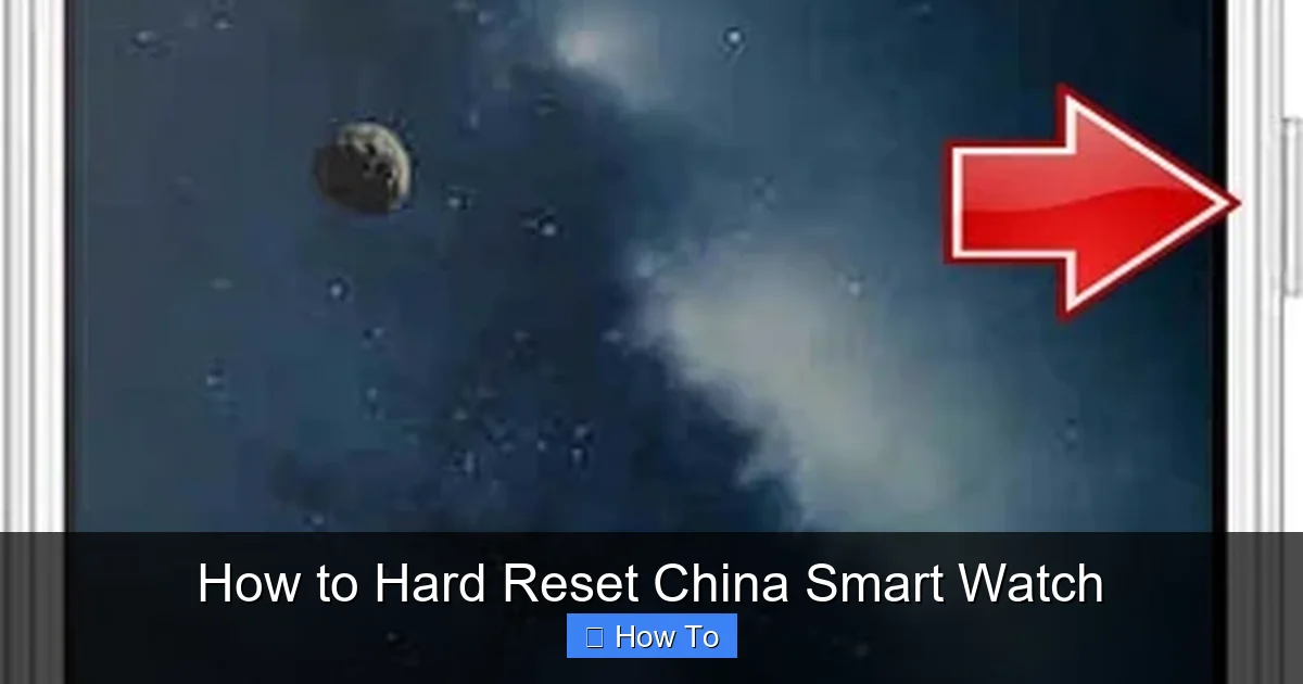 How to Hard Reset China Smart Watch