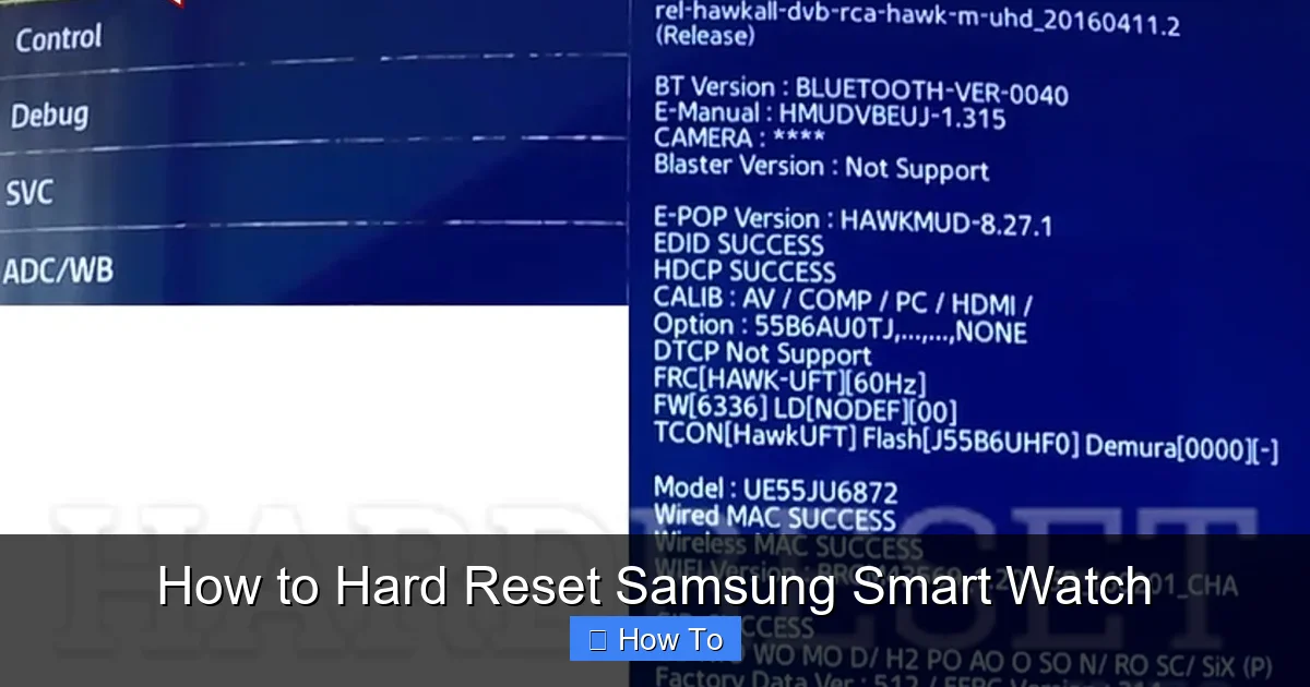 How to Hard Reset Samsung Smart Watch
