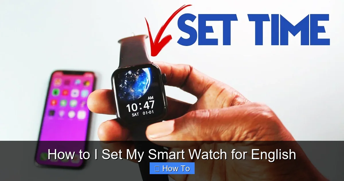 How to I Set My Smart Watch for English