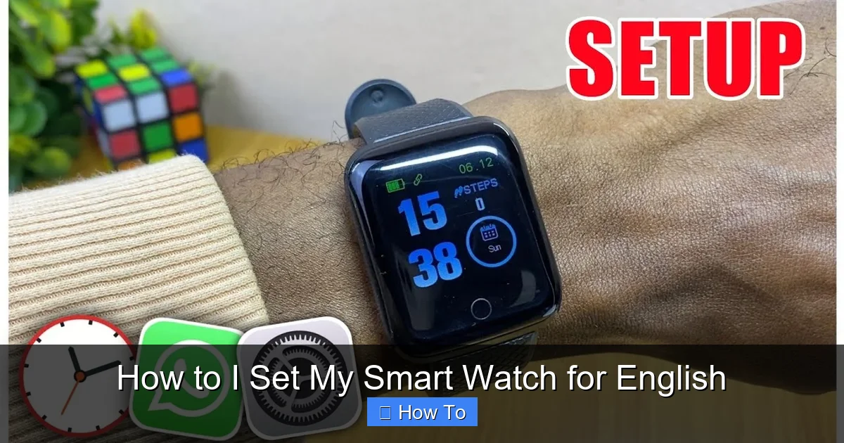 How to I Set My Smart Watch for English