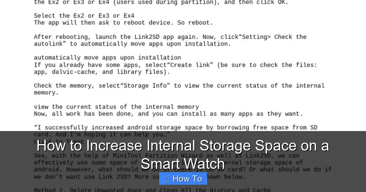 How to Increase Internal Storage Space on a Smart Watch