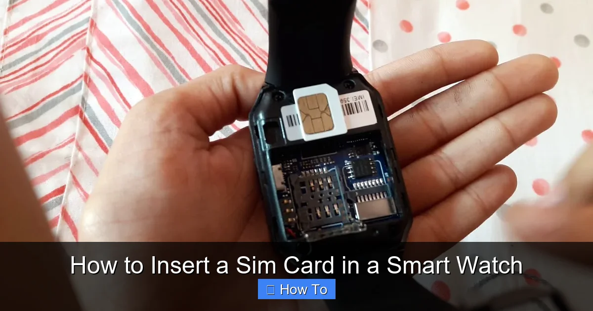 How to Insert a Sim Card in a Smart Watch