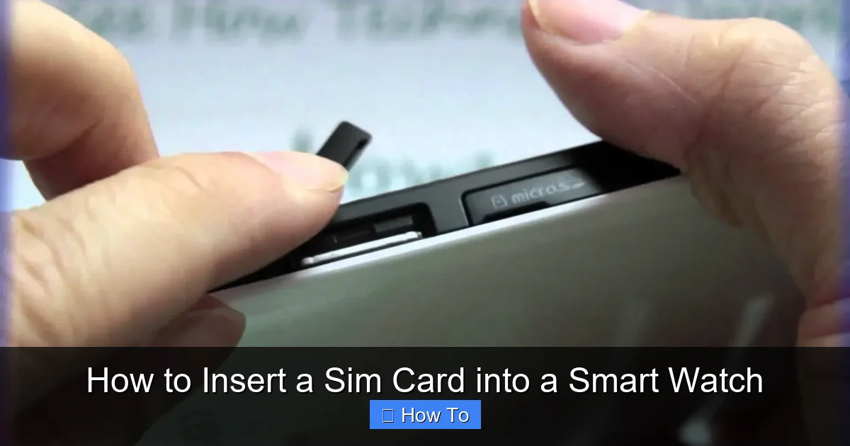 How to Insert a Sim Card into a Smart Watch