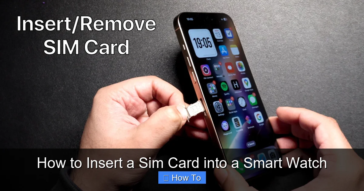 How to Insert a Sim Card into a Smart Watch