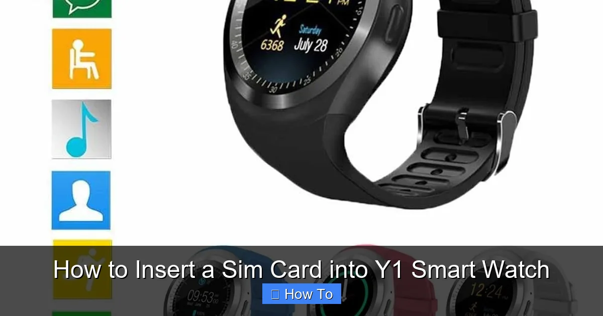 How to Insert a Sim Card into Y1 Smart Watch