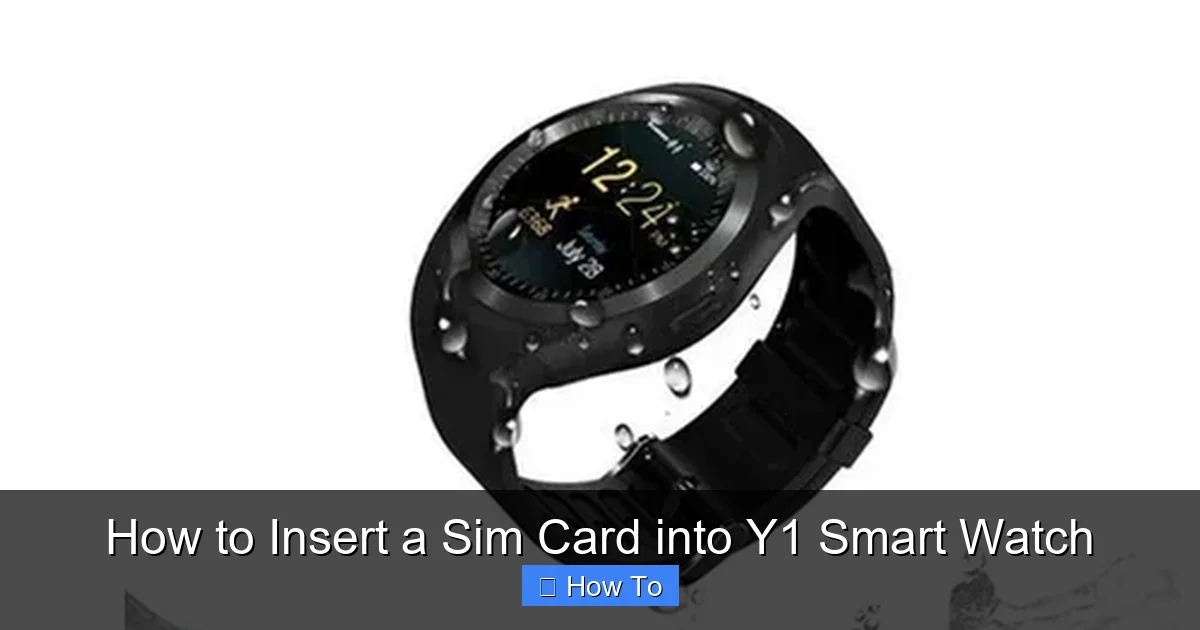 How to Insert a Sim Card into Y1 Smart Watch