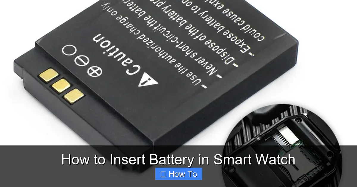 How to Insert Battery in Smart Watch