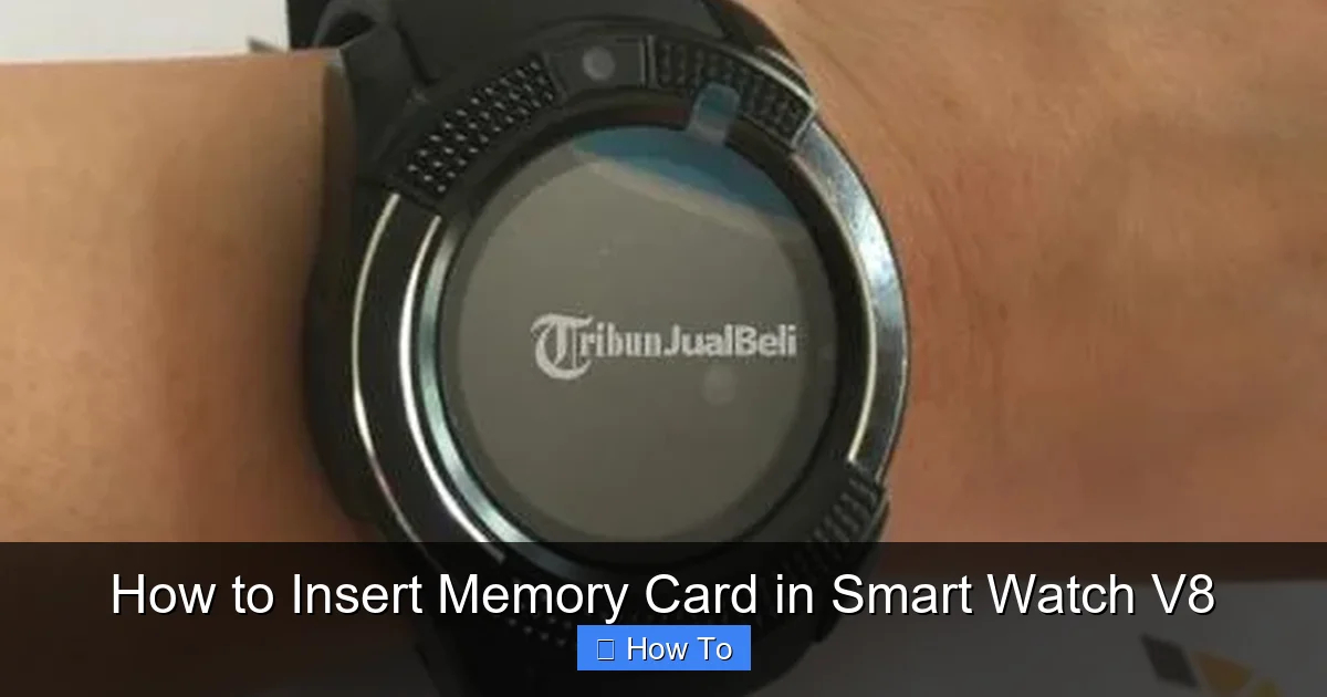 How to Insert Memory Card in Smart Watch V8