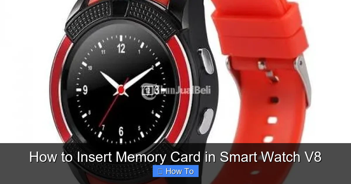 How to Insert Memory Card in Smart Watch V8