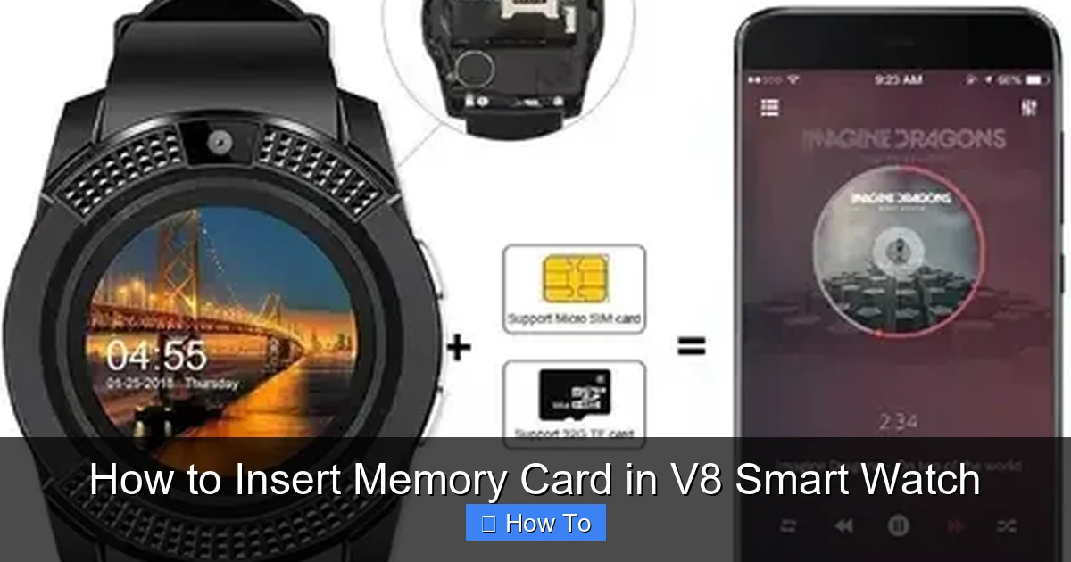 How to Insert Memory Card in V8 Smart Watch
